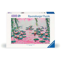 thumb-Nénuphars Roses - puzzle de 4000 pièces-1