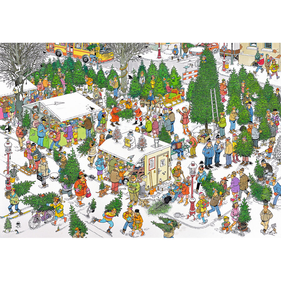 Kerstbomenmarkt - Jan van Haasteren - puzzel van 1000 stukjes-2