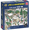 Jumbo Kerstbomenmarkt - Jan van Haasteren - puzzel van 1000 stukjes