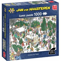 thumb-Kerstbomenmarkt - Jan van Haasteren - puzzel van 1000 stukjes-1