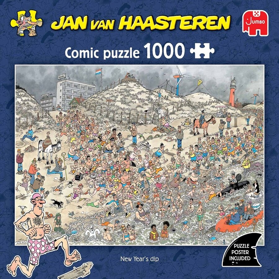 Nieuwjaarsduik - Jan van Haasteren - puzzel van 1000 stukjes-3
