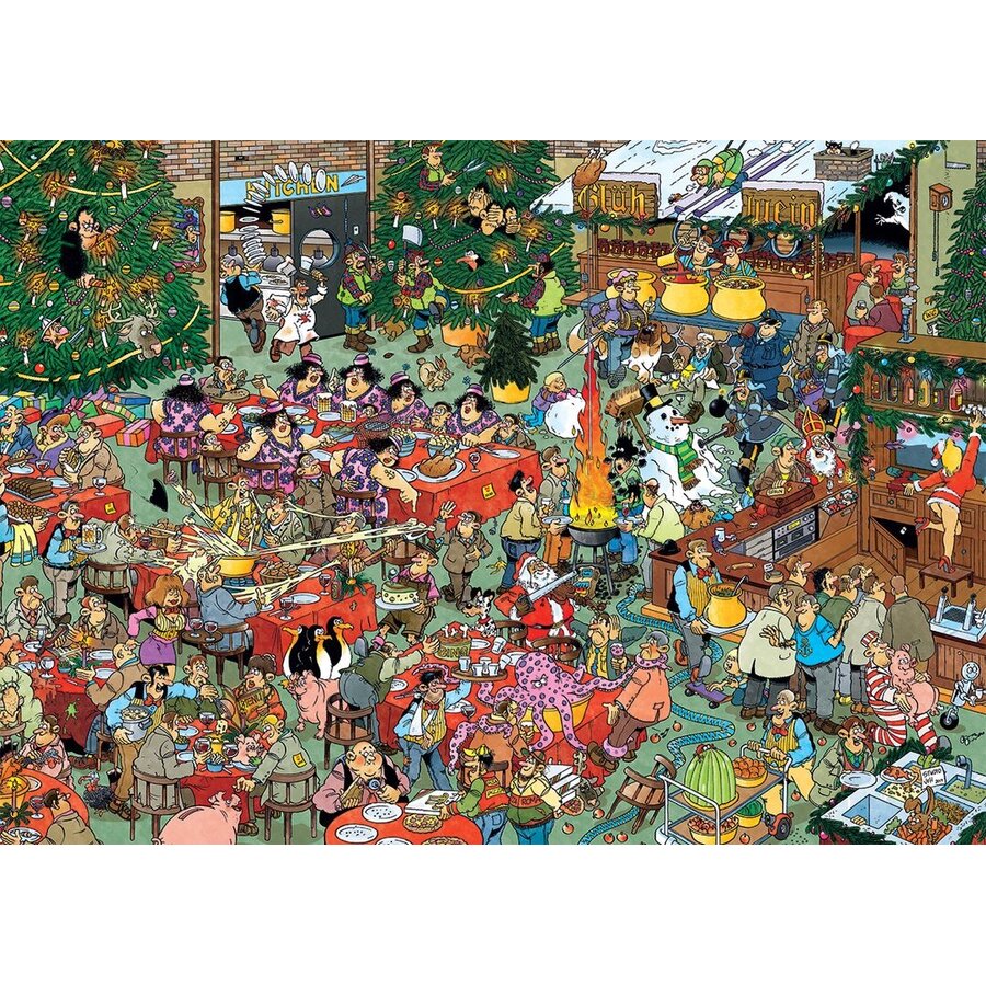 Kerstdiner - Jan van Haasteren - puzzel van 1000 stukjes-2