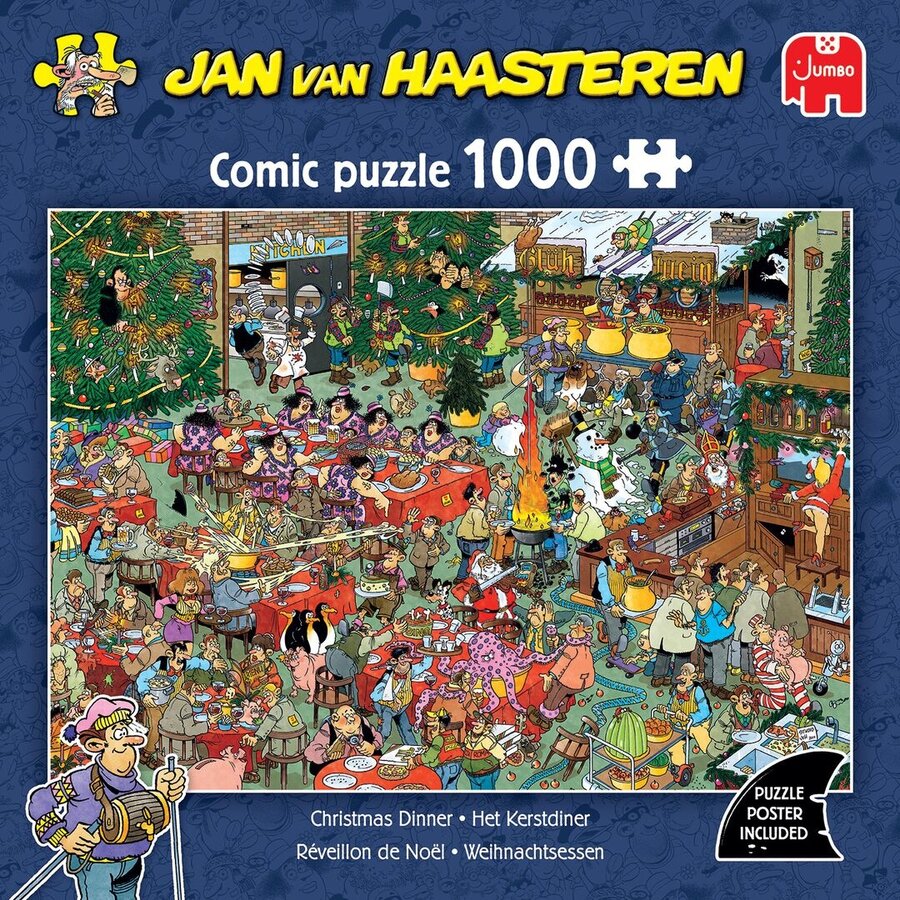 Kerstdiner - Jan van Haasteren - puzzel van 1000 stukjes-3