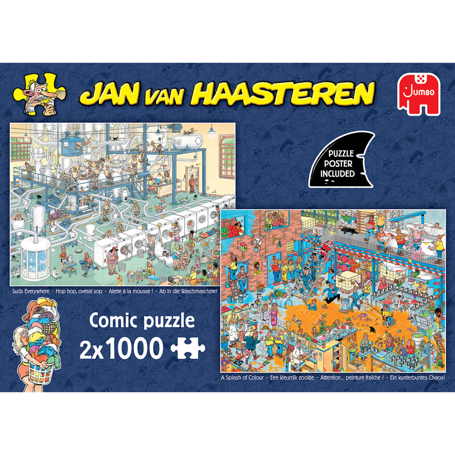PRE-ORDER - Suds Everywhere & A Splash of Colour - Jan van Haasteren - 2x1000 pieces-7