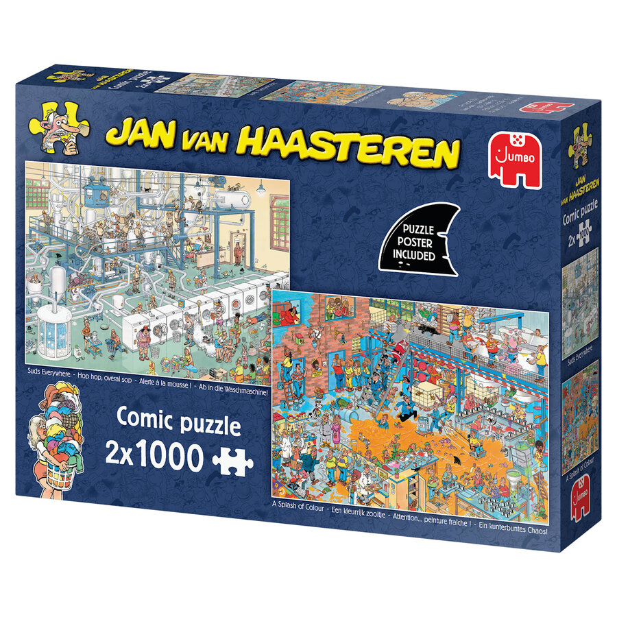 PRE-ORDER - Hop Hop Overal Sop & Een Kleurrijk Zooitje - Jan van Haasteren - 2x1000 stukjes-4