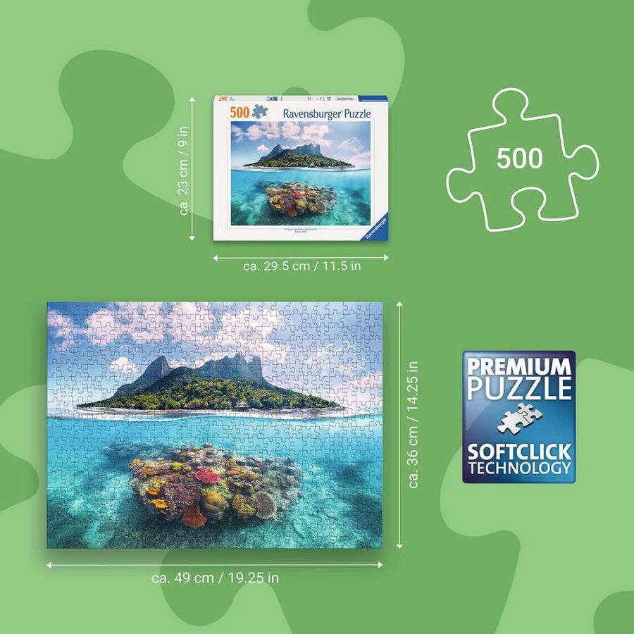 Island Waterscape - jigsaw puzzle of 500 pieces-3