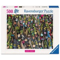 thumb-Drijvende Markt, Indonesië - Colorful Markets - puzzel van 500 stukjes-1