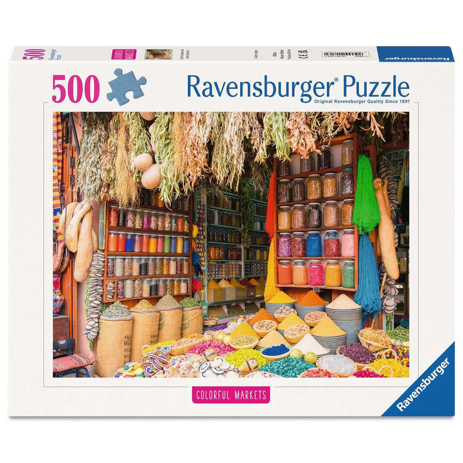 Kleurrijke Kruiden, Marokko - Colorful Markets - puzzel van 500 stukjes-1
