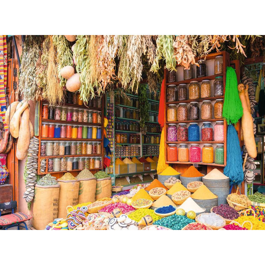 Kleurrijke Kruiden, Marokko - Colorful Markets - puzzel van 500 stukjes-2