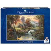 thumb-Le repos en montagne - Thomas Kinkade - puzzle de 1000 pièces-1