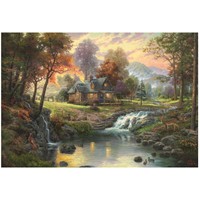 thumb-Le repos en montagne - Thomas Kinkade - puzzle de 1000 pièces-2