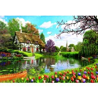 thumb-Cottage in de lente - puzzel van 6000 stukjes-2