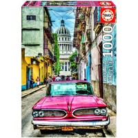 thumb-Voiture ancienne à La Havane - puzzle de 1000 pièces-1