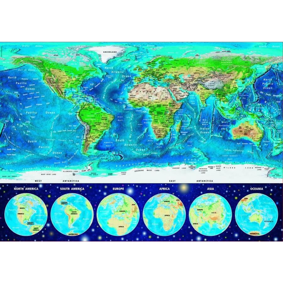 Carte du monde - Glow in the Dark - puzzle 1000 pièces-2