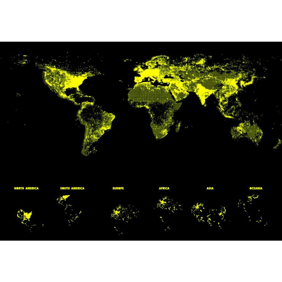 World map - Glow in the Dark - puzzle 1000 pieces-3