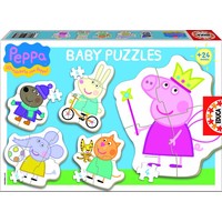 5 puzzles of Peppa Pig - from 3 to 5 pieces