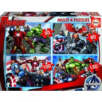 Avengers - 4 puzzles de 50/80/100/150 pièces