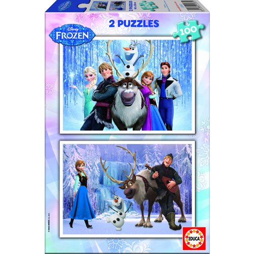  Educa Frozen - 2 puzzels van 100 stukjes 