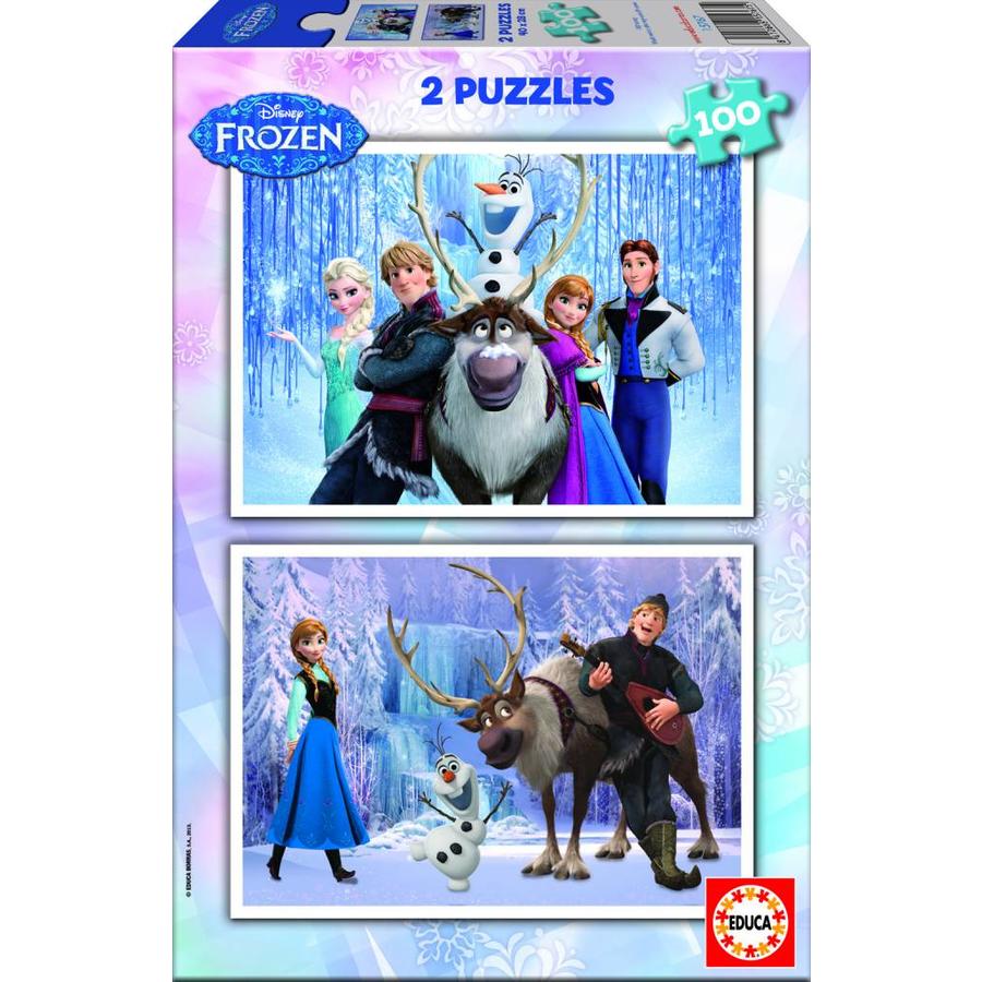 Frozen - 2 puzzles of 100 pieces-1