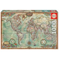 thumb-Puzzle miniature - Carte du monde - 1000 pièces-1