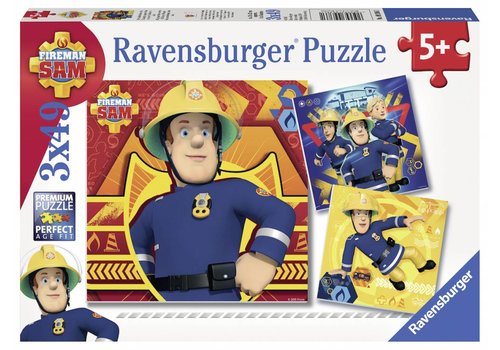  Ravensburger Appelez le pompier Sam ! - 3 x 49 pièces 
