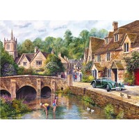 thumb-Le beau village de Castle Combe - puzzle de 1000 pièces-1