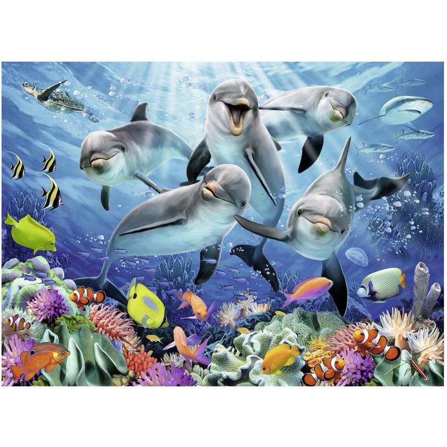 Dauphins sur le récif de corail - puzzle de 500 pièces-1