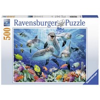 thumb-Dauphins sur le récif de corail - puzzle de 500 pièces-2