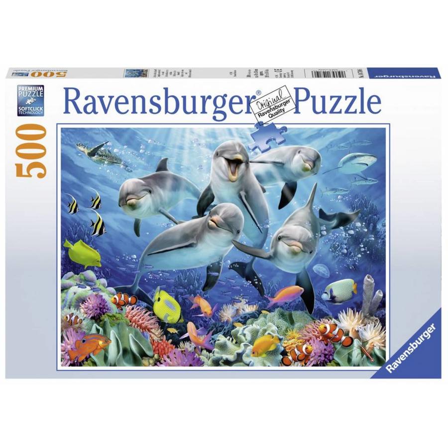 Dolphins in the Coral Reef - jigsaw puzzle de 500 pieces-2