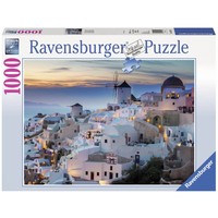 thumb-La soirée à Santorin – puzzle de 1000 pièces-2