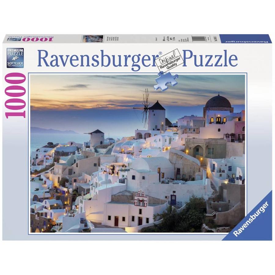 La soirée à Santorin – puzzle de 1000 pièces-2