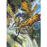 Dragons à la chute d'eau - 1000 pièces