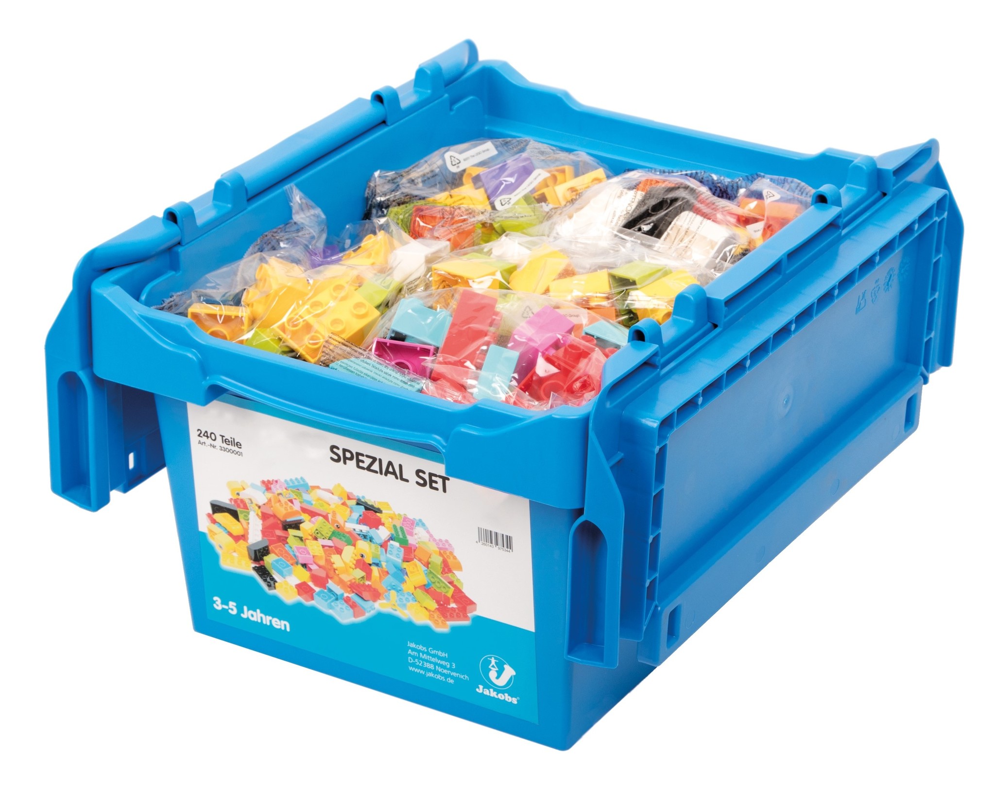 Trunk bibliotheek esthetisch Robijn Basisset met DUPLO blokken - grote set met 240 bouwstenen -