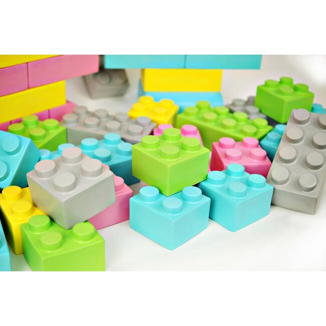 Grote zachte bouwblokken - 100 stuks nordic colors