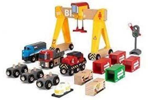 Brio locomotief set met hijskraan