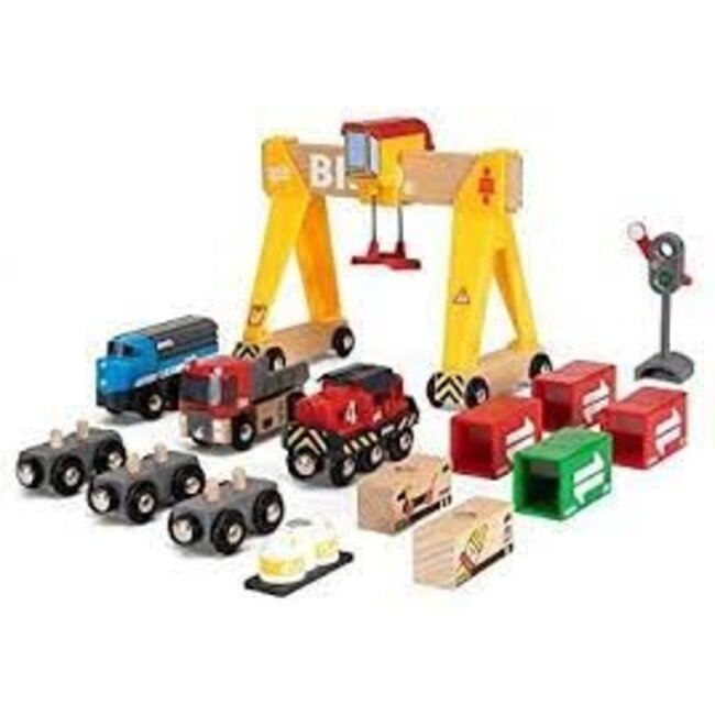 Brio locomotief set met hijskraan