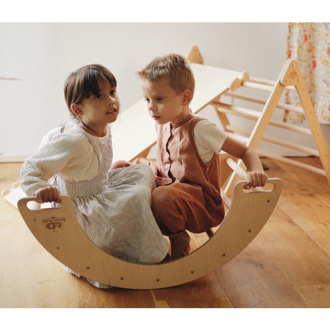 Pikler houten montessori klimboog - schommelboog
