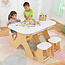 KidKraft tekentafel en bouwtafel voor Lego met 4 inklapbare stoeltjes