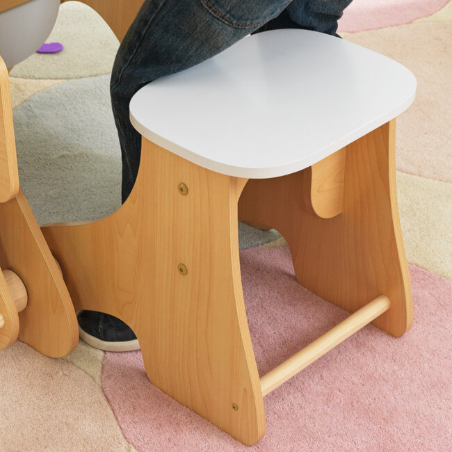 KidKraft tekentafel en bouwtafel voor Lego met 4 inklapbare stoeltjes