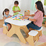 KidKraft tekentafel en bouwtafel voor Lego met 4 inklapbare stoeltjes