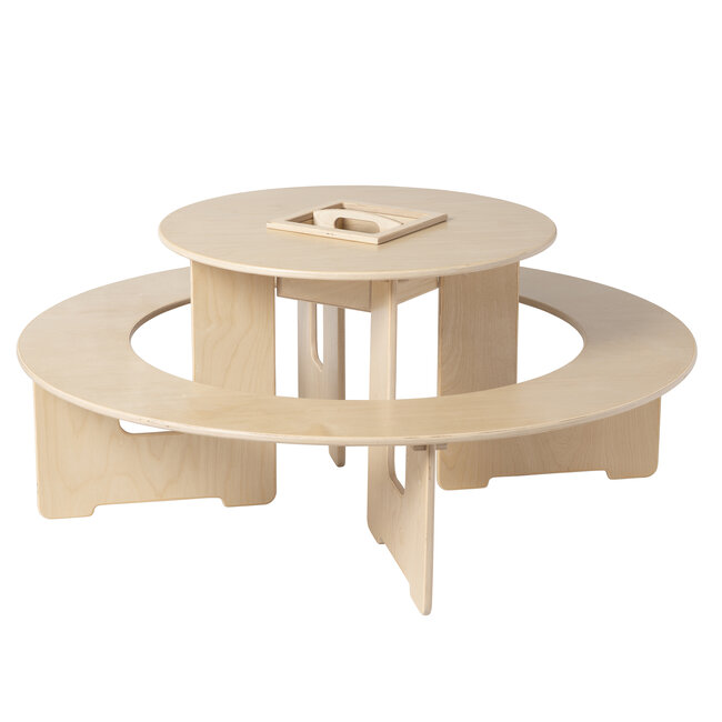 Ronde Lego tafel met zitbank en opbergbak
