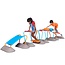 Gonge Mega Parcours set 31-delig met hangbrug, glijbaan en foam rollers