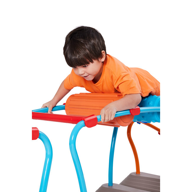 Gonge Mega Parcours set 31-delig met hangbrug, glijbaan en foam rollers