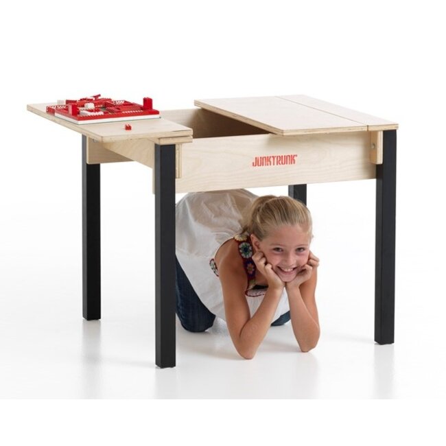 JunkTrunk Kindertafel met Opbergruimte en 2 Stoeltjes