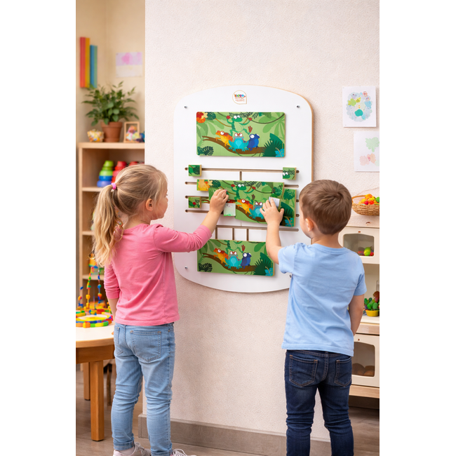 Kidea Wandpuzzel motoriek - Jungle Dieren