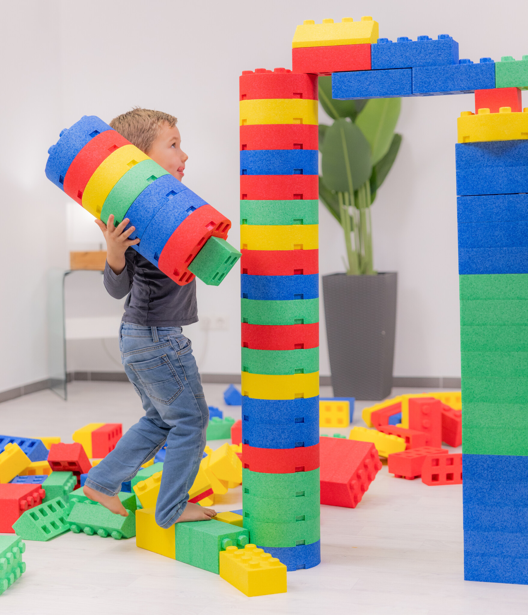 Grote speelblokken XL van kwalitatief piepschuim foam voor kinderen - binnen en buiten