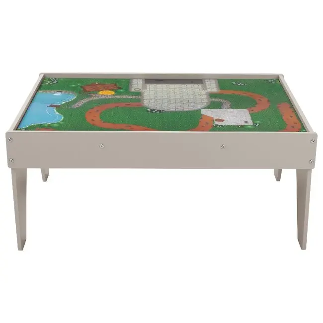 Treinbaan tafel van hout 100-delig geheel compleet