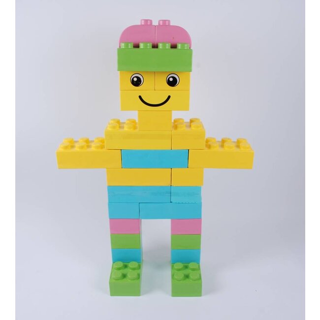 Grote bouwblokken voor buiten  en binnen - 50 stuks nordic colors