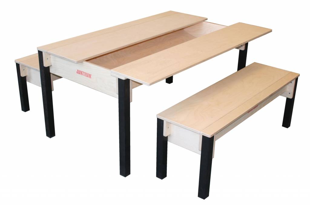 JGS ® Multifunctionele Kindertafel Met Stoelen, Speeltafel Met Bouwblokken En Opbergruimte