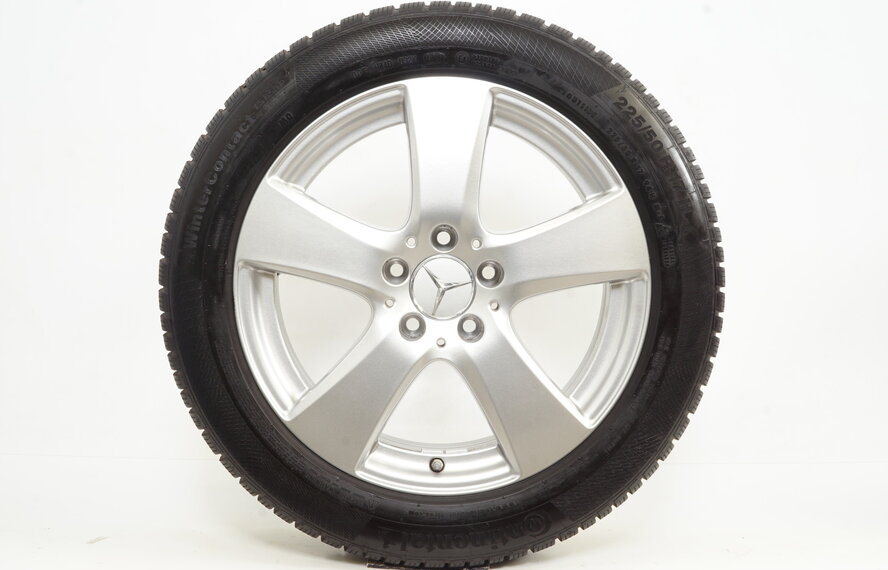 Mercedes Mercedes C Klasse W205 17 inch velgen + Winterbanden Continental Origineel